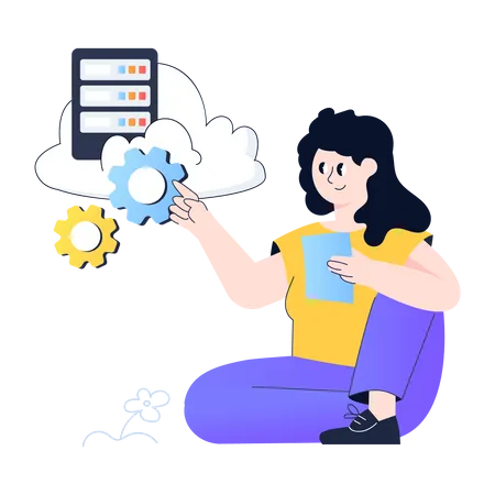 Cloud-Verwaltung  Illustration