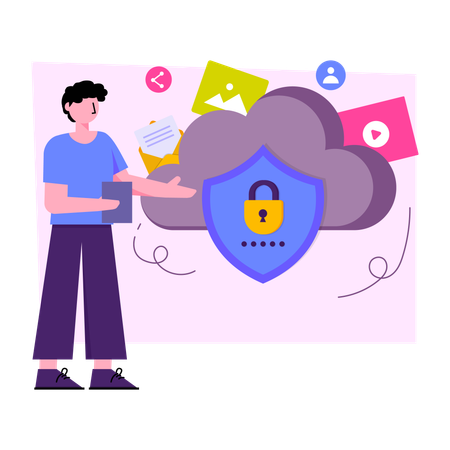 Cloud-Mediensicherheit  Illustration