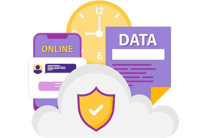 Cloud messaging security  Illustration
