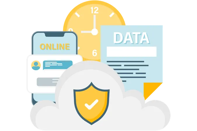 Cloud messaging security  Illustration
