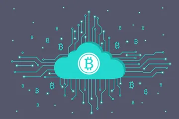 Bitcoin-Kryptowährung Illustrationspack