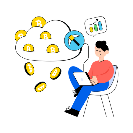 Cloud Mining  Illustration