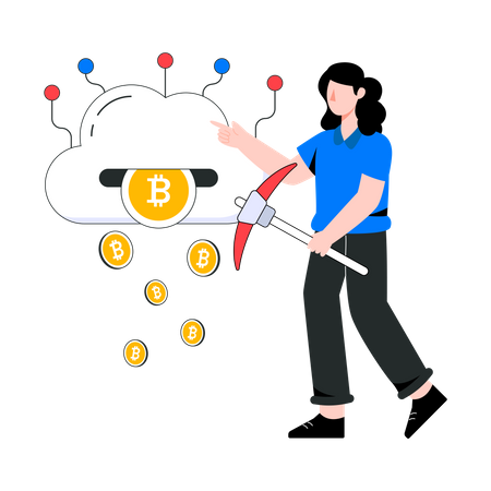 Cloud Mining  Illustration