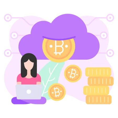 Cloud mining  Illustration