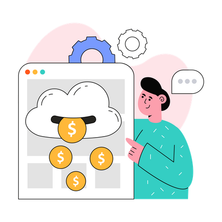 Cloud Money Illustration