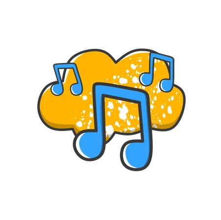 Cloud music  Illustration