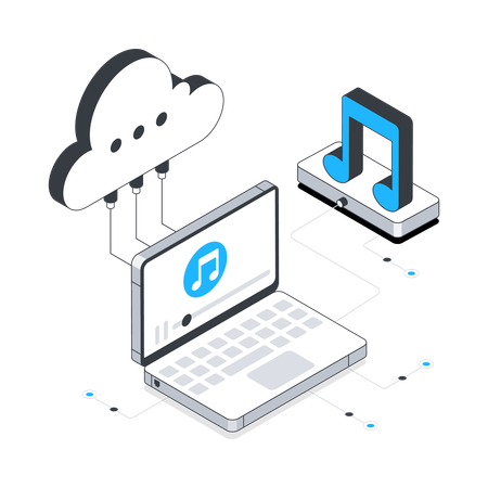 Cloud Music  Illustration