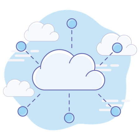 Cloud  network Illustration