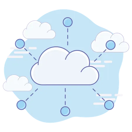 Cloud  network Illustration