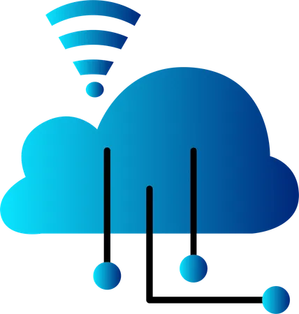 This Illustration Depicts A Cloud Symbol With Network Connections And A Wi Fi Signal Representing The Management Of Network Resources Within Cloud Services Illustration