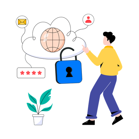Cloud Network Security Illustration