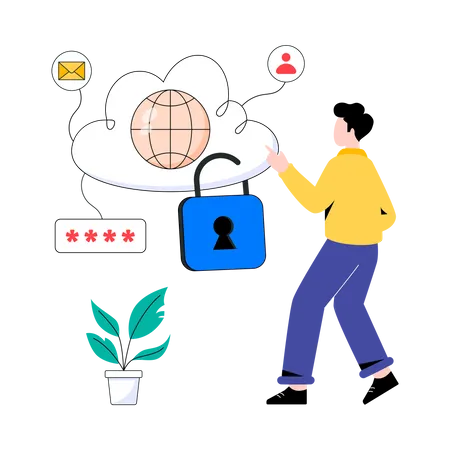 Cloud Network Security Illustration