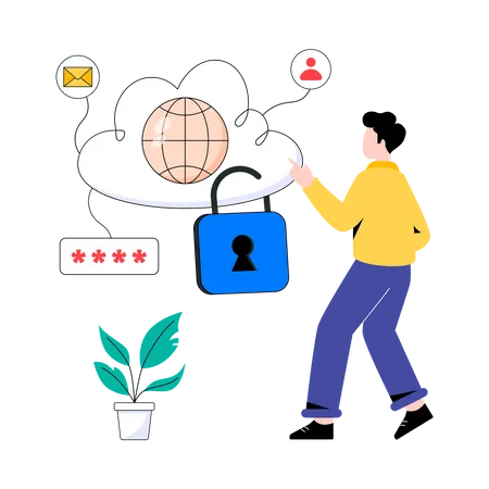 Cloud Network Security  Illustration