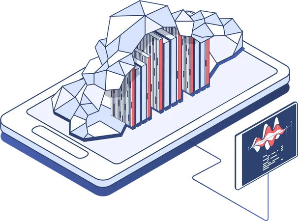 Cloud network technology  Illustration