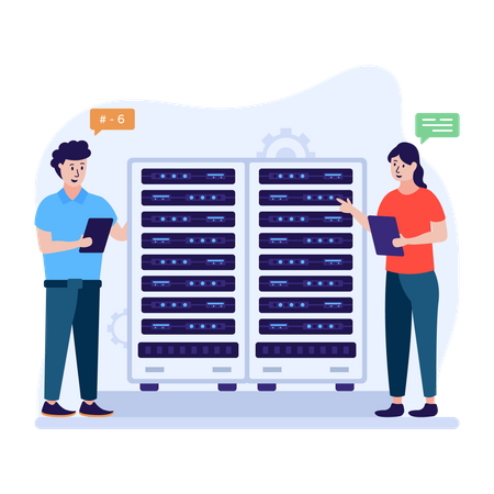 Cloud-Rechenzentrum  Illustration