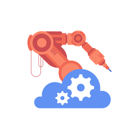 Cloud robot hand  Illustration