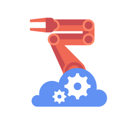 Cloud robot hand  Illustration