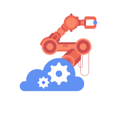 Cloud robot hand  Illustration