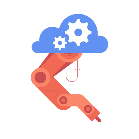 Cloud robot hand  Illustration