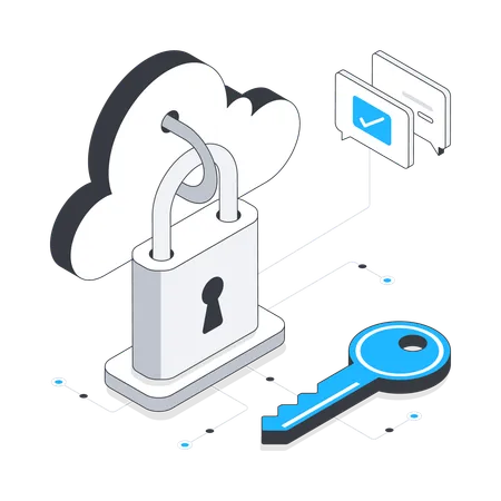 Cloud Security  Illustration
