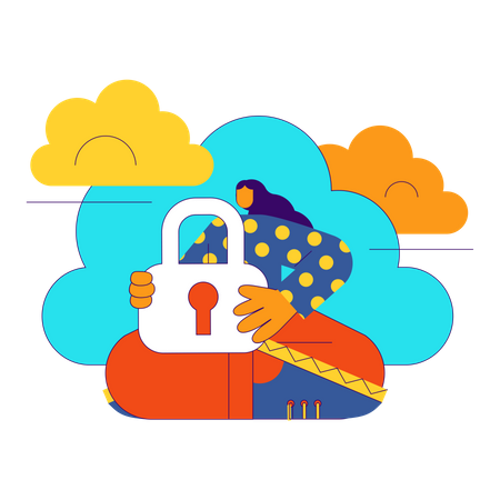 Cloud security Illustration