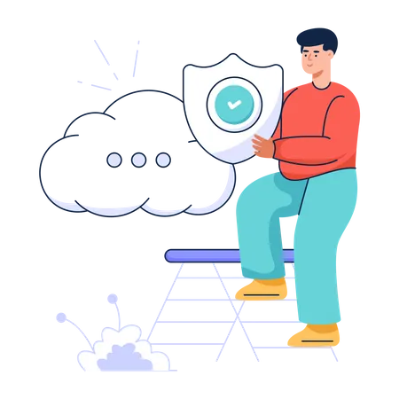 Cloud Security Illustration