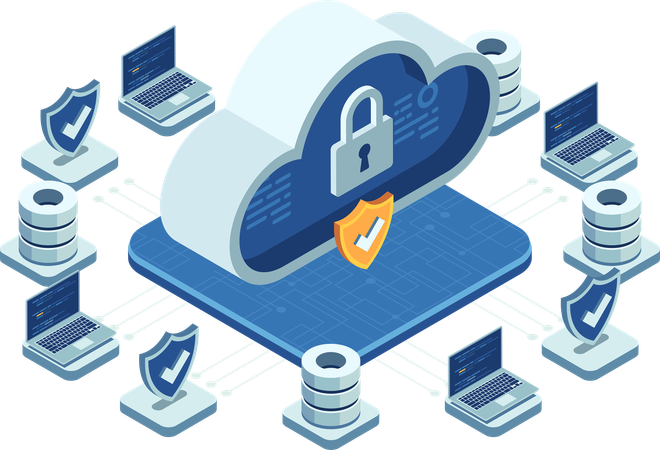 Cloud Security  Illustration