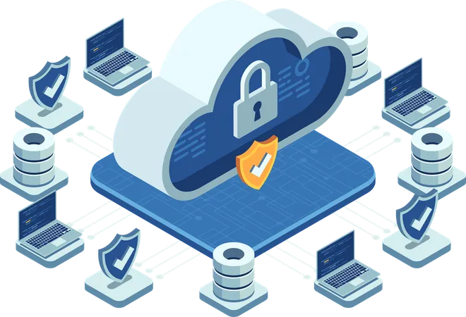 Cloud Security  Illustration