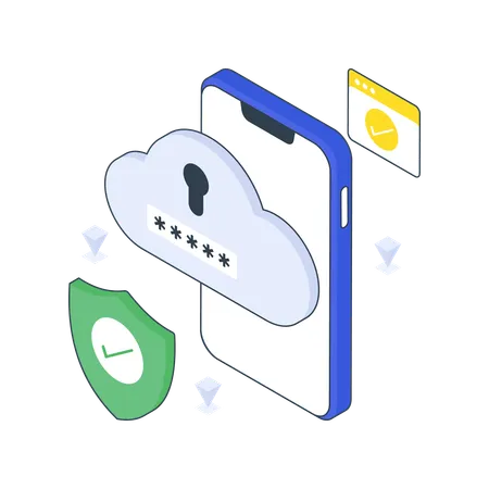 Cloud Security  Illustration