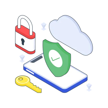 Cloud Security  Illustration