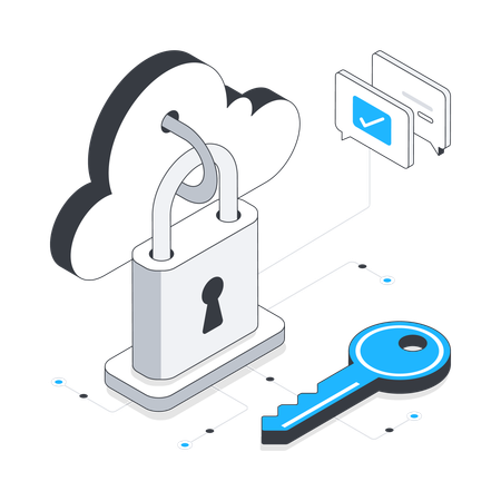 Cloud Security  Illustration