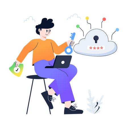 Cloud Security  Illustration