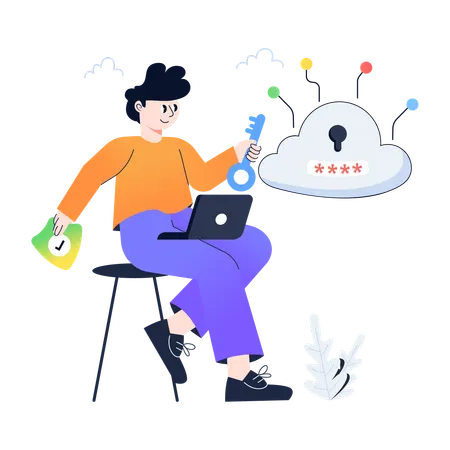 Cloud Security  Illustration