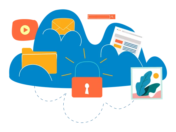 Cloud Security  Illustration