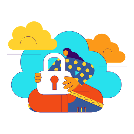 Cloud security  Illustration