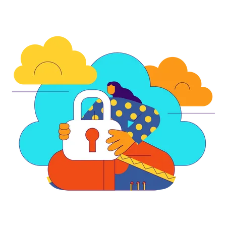 Cloud security  Illustration