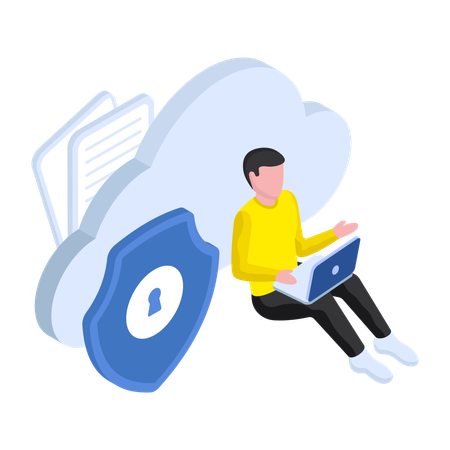 Cloud Security  Illustration