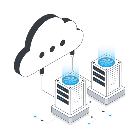 Cloud Server  Illustration