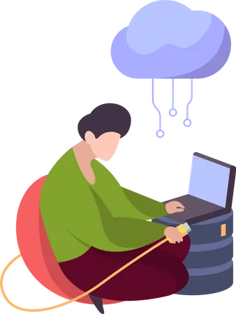Cloud server Illustration