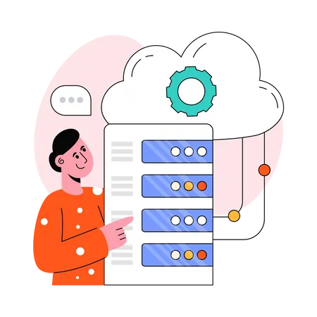 Cloud Server Illustration