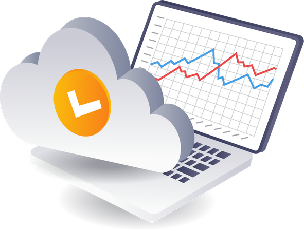 Cloud server analysis technology  Illustration