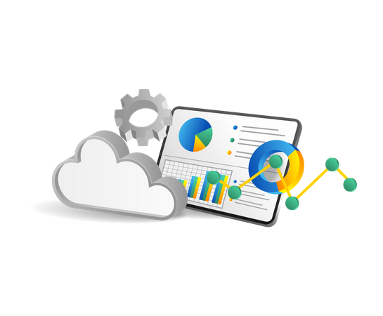 Cloud Server Analytics  Illustration