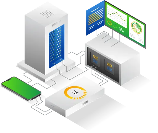 Cloud server application  Illustration