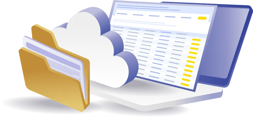 Cloud Server Data  Illustration