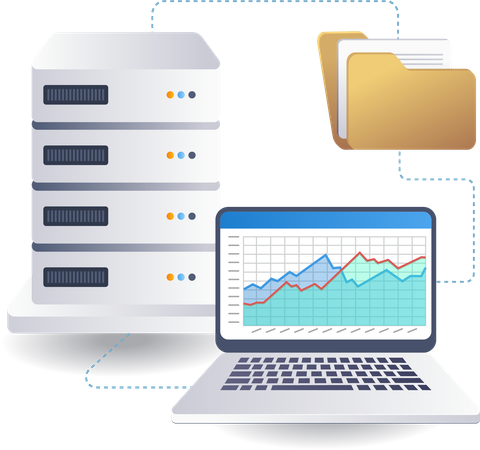 Cloud server data analysis technology  Illustration