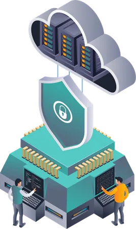 Cloud Server Data Development and Maintenance Team  Illustration