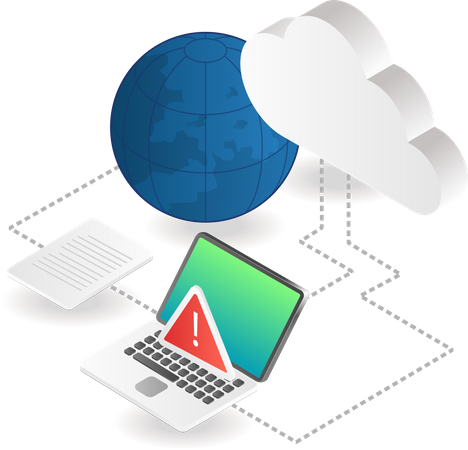 Cloud server data  Illustration