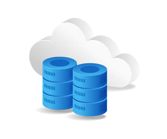 Cloud server database  Illustration