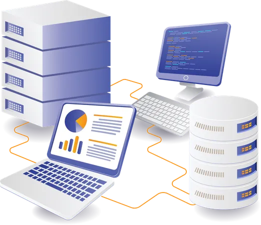 Cloud server database management analysis  Illustration