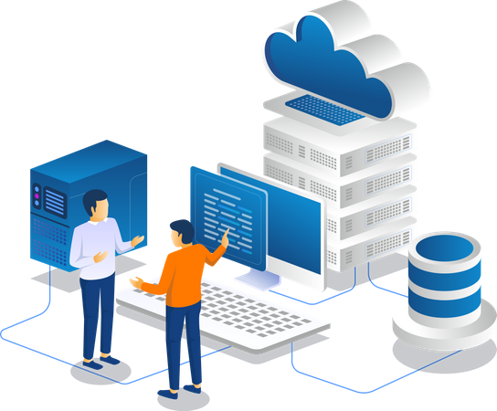 Cloud-Server-Daten  Illustration